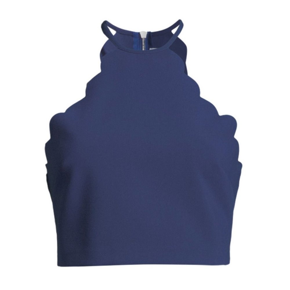 LIKELY Scalloped Cropped Top